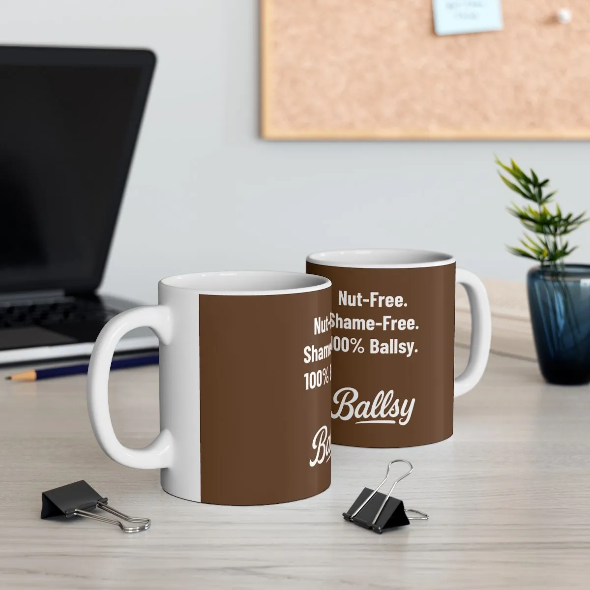 Nut-Free Shame-Free 100% Ballsy Mug
