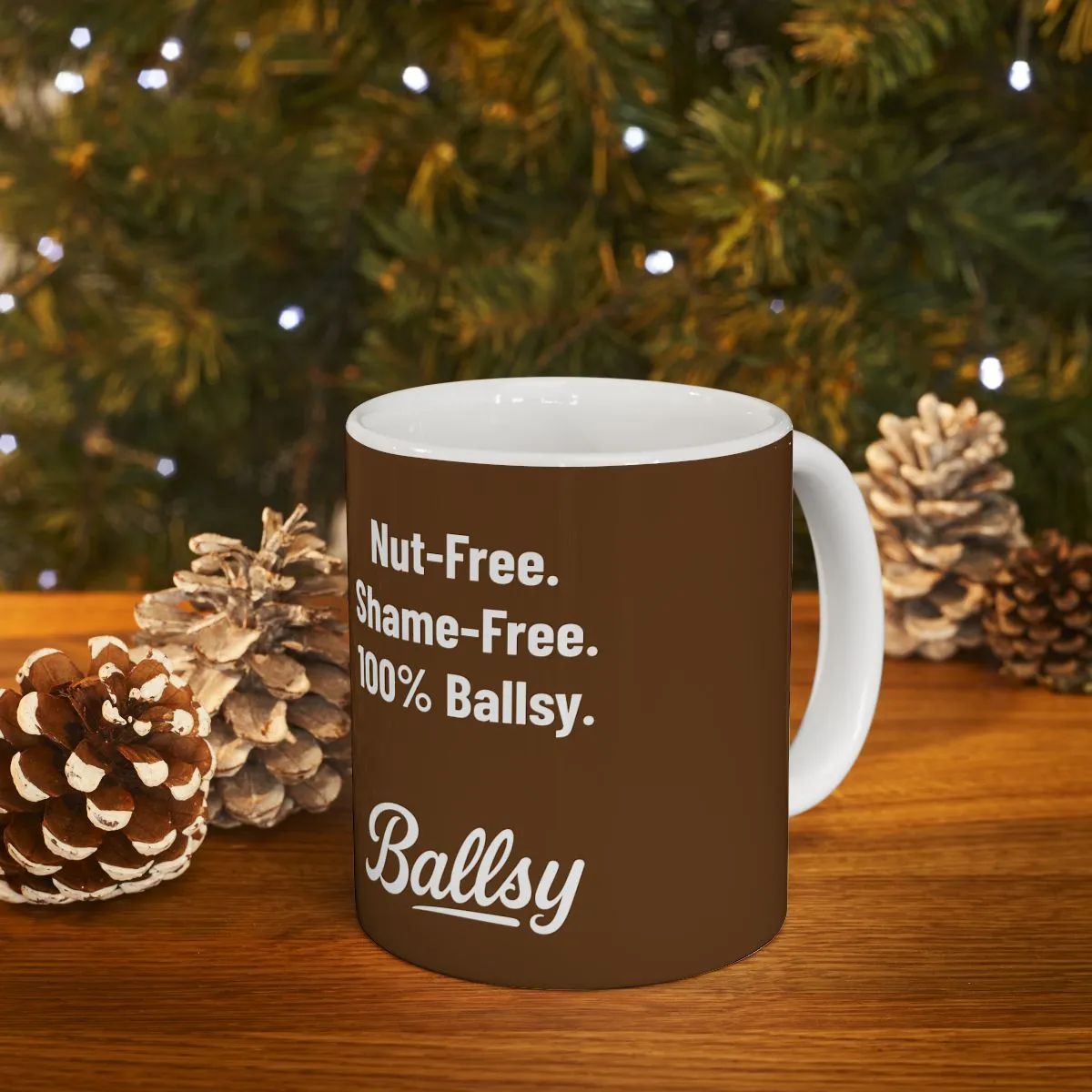Nut-Free Shame-Free 100% Ballsy Mug